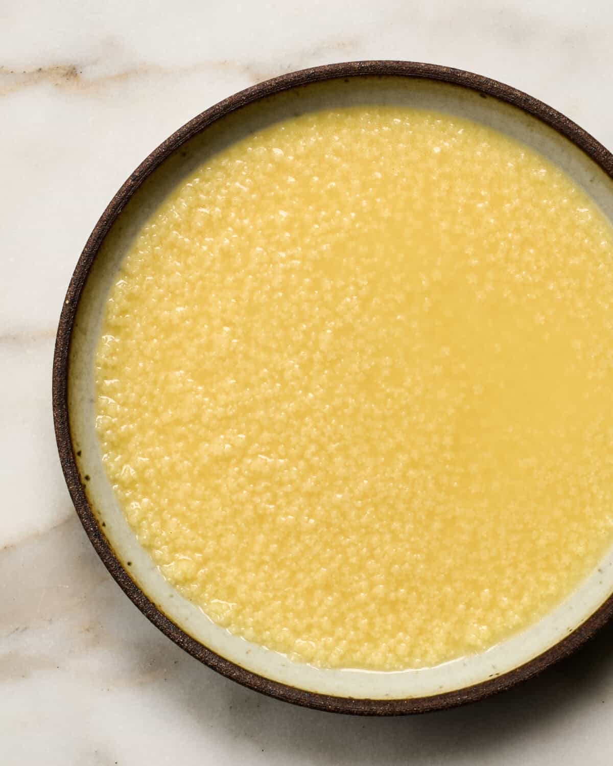 Pastina in a bowl.
