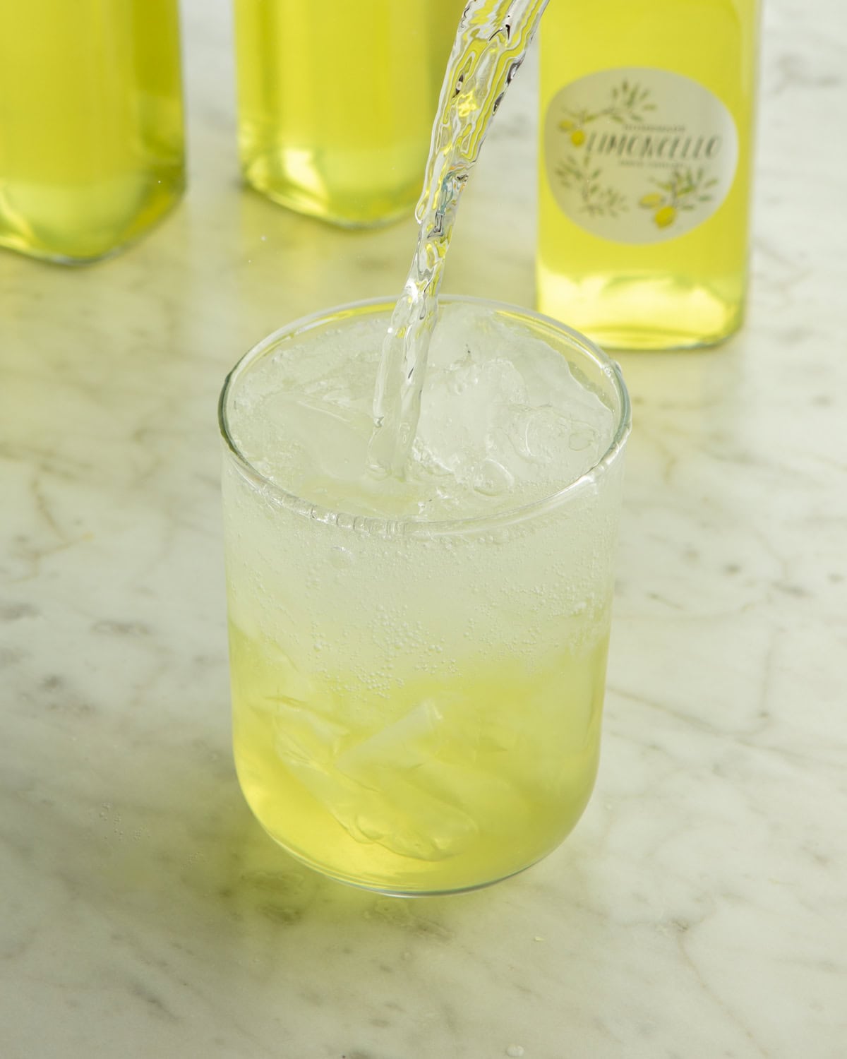 Homemade Limoncello Spritz. 