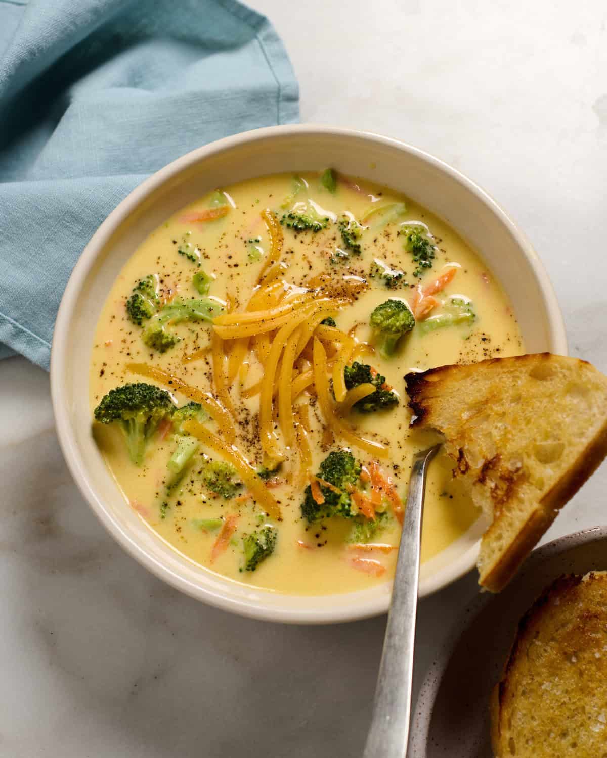Broccoli Cheddar Soup [www.acozykitchen.com]