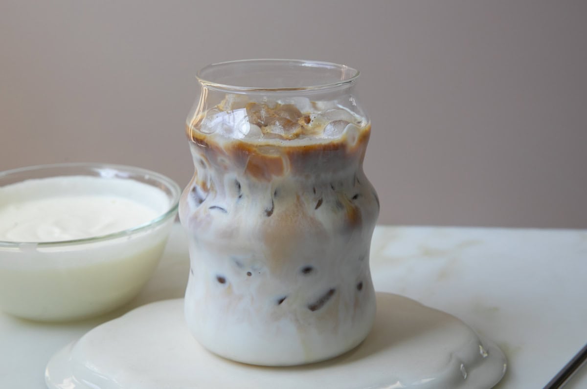 Iced Latte with espresso. 