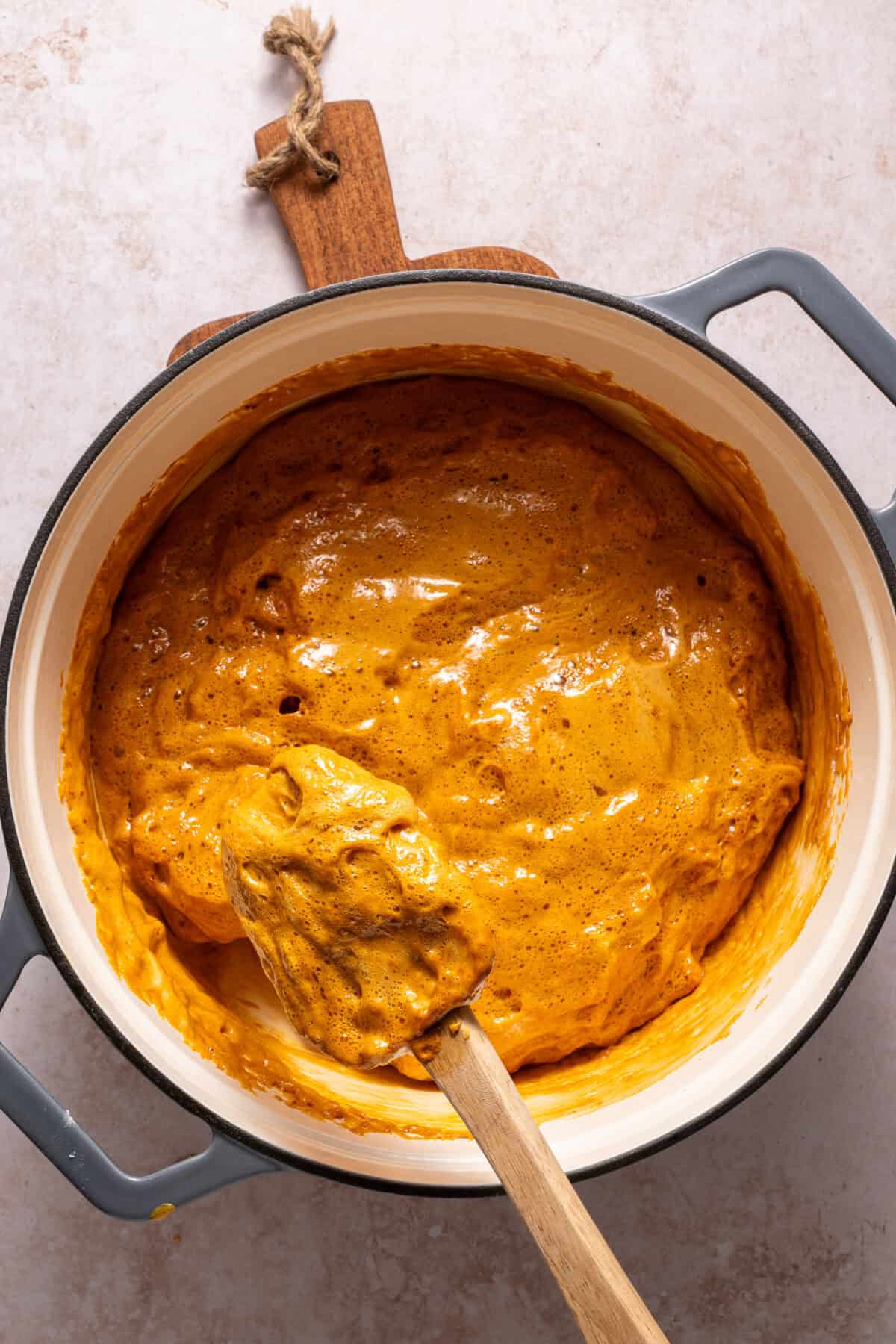 Honeycomb candy in pot.