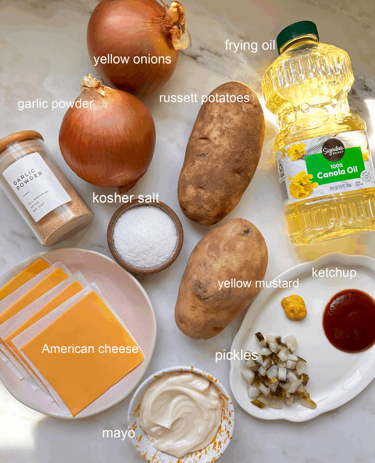 Animal Style Fries ingredients.