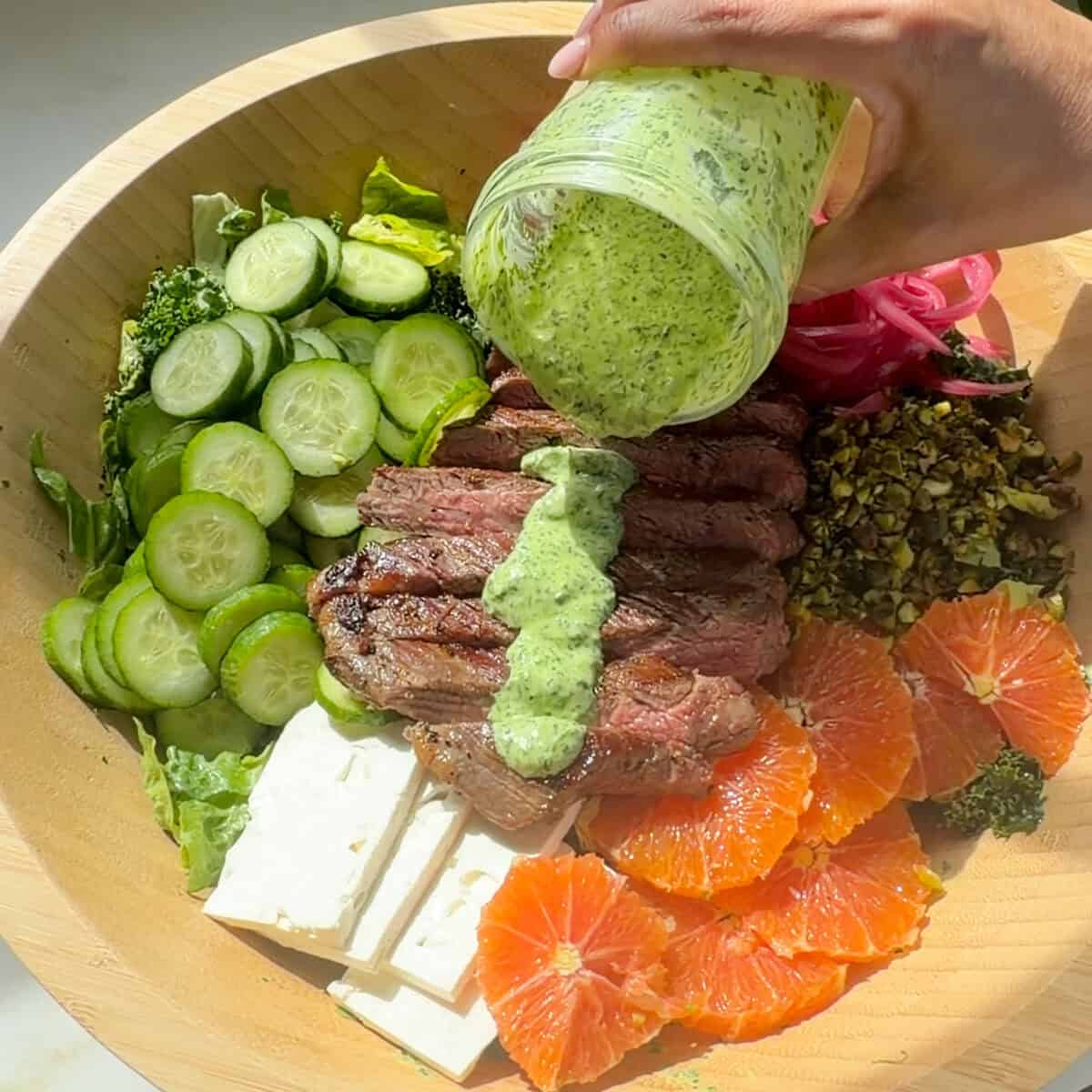 Steak Salad with Creamy Chimichurri Dressing