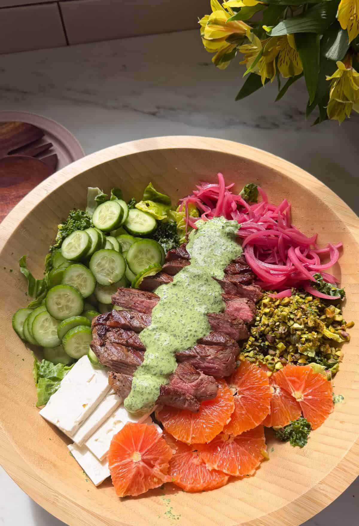 Steak Salad with Creamy Chimichurri Dressing