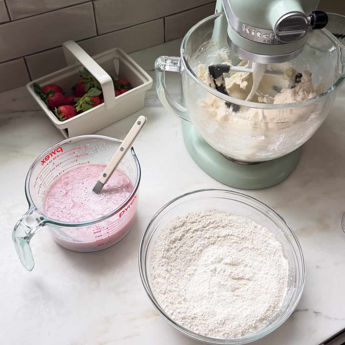 Strawberry Layer Cake with Cream Cheese Frosting - A Cozy Kitchen