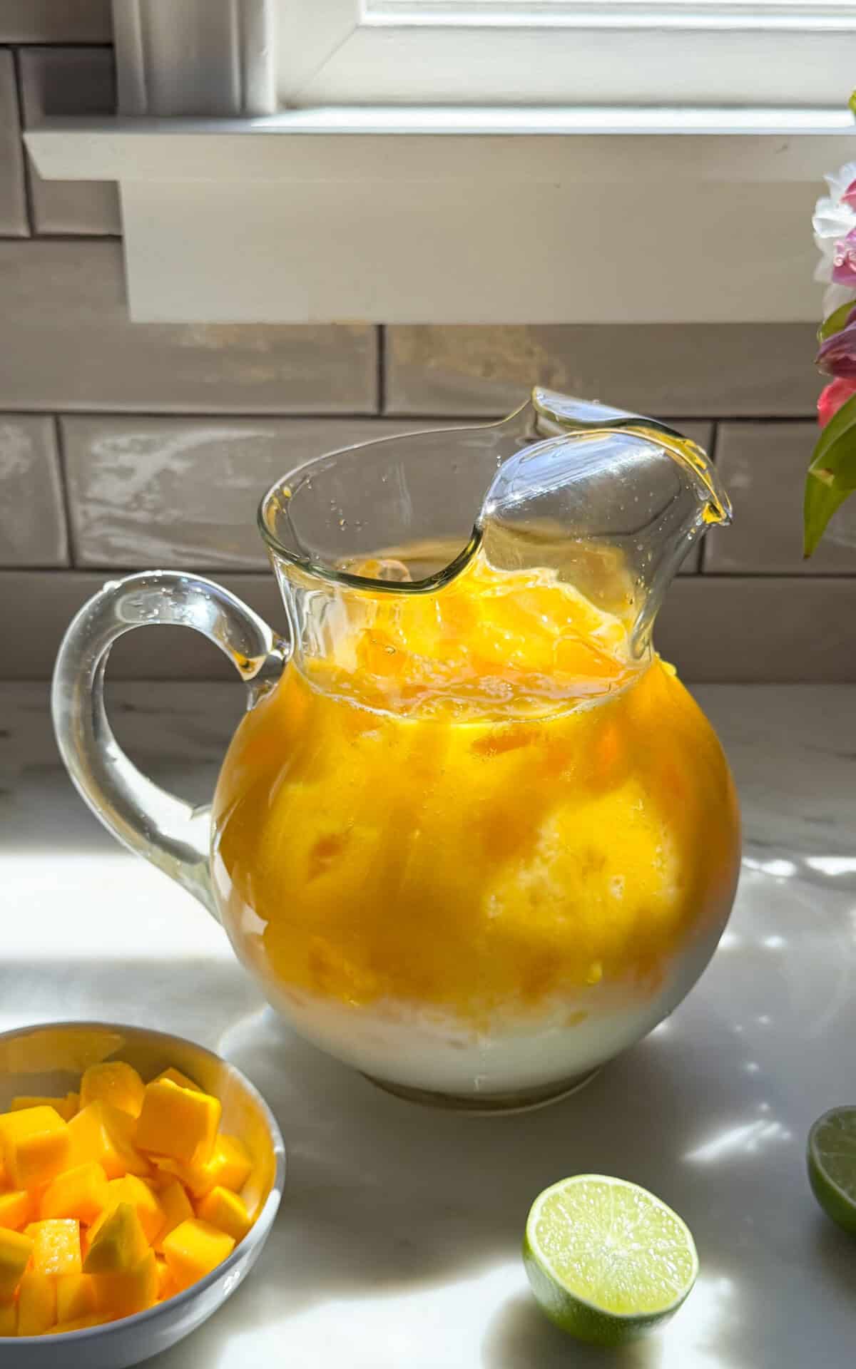Creamy Mango Agua Fresca